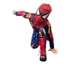 Imagem de Roupa Fantasia Infantil Homem Aranha Dourado Longa C Mascara - Alicia 