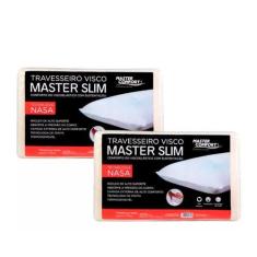 Imagem de Kit 2 Travesseiros Nasa Viscoelástico Master Slim Sono Conforto - RELE