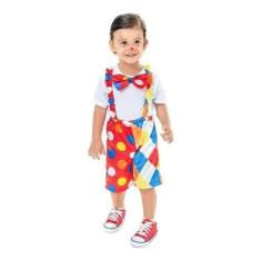 Imagem de Fantasia Infantil Palhaço Palhacinho Dom Circo Festa Carnaval - Anjo F