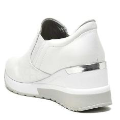 Imagem de Tênis Feminino Anabela Slip On Napa Branco Prata Via Marte 23-10808-02