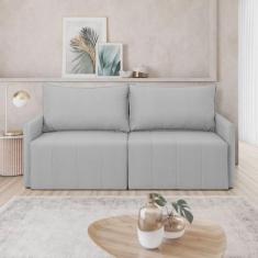 Imagem de Sofá Cama Baraúna Retrátil e Reclinável 3 lugares 2,50m em Linho CabeCasa MadeiraMadeira
