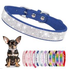 Imagem de Coleira de cachorro com strass para cães pequenos, diamante brilhante, brilhante, cristal, linda, joia, filhote de estimação, coleiras para animais de estimação, PP, PP, médio, grande, raças, meninas,