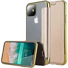 Imagem de Carteira de couro com capa de livro fino de luxo para iPhone 11 Pro XS Max X 8 7 6 6S S Plus 5 5S SE XR Capa de cartão macio transparente para iPhone 11Pro Max