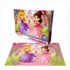 Imagem de Quebra Cabeça Infantil Princess Puzzle Com 100 Peças - Pais e Filhos
