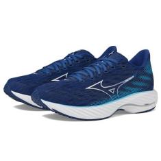Imagem de Mizuno Tênis de corrida masculino Wave Rider 28, Azul e branco, 39