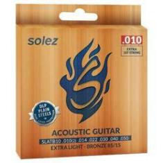 Imagem de Encordoamento Violão Aço Solez 010 Slatb10 Bronze 85/15 Dlp