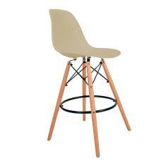 Imagem de Banqueta Eames Fendi - Base De Madeira Natural