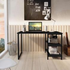 Imagem de Mesa Escrivaninha Notebook 120 Cm Com 2 Prateleiras Office Star - Klm