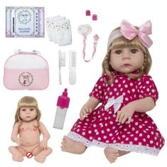Imagem de Boneca Reborn Loira Linda Recém Nascida Pode Dar Banho - Cegonha Rebor
