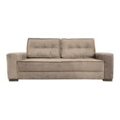 Imagem de Sofá 2 Lugares Luxo Giza Suede Bege - Novo Encanto