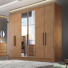 Imagem de Guarda Roupa Marselha 6 Portas 6 Gavetas Com Espelho Clic Móveis Cumaru