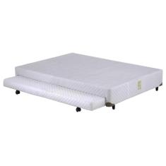 Imagem de Cama Box CASAL Universal Cosmopolita Bicama Branco - 128x188