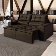 Imagem de Sofá Retrátil e Reclinável 2 Lugares 196cm Firenze - Kasacomigo Estofa