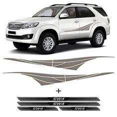 Imagem de Kit Faixa Lateral Hilux Sw4 2005/2013 + Soleira Protetora