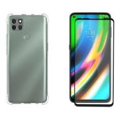 Imagem de Kit Capa Anti Impacto Motorola G9 Power + Película De Vidro 3D