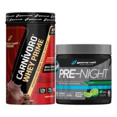 Imagem de Pre Treino Sem Cafeína Noturno + Whey Isolado Carnívoro 900G Bodyactio
