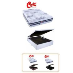 Imagem de Conjunto Cama Box Baú Casal Reforçada + Colchão Castor Silver Star Tec