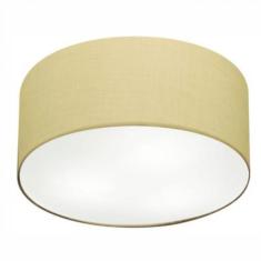 Imagem de Plafon Cilíndrico Md-3058 Tecido 55X25cm Bivolt Algodão Crú