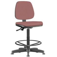 Imagem de Cadeira Caixa Alta Giratória Job L02 Suede Rosê- Lyam Decor