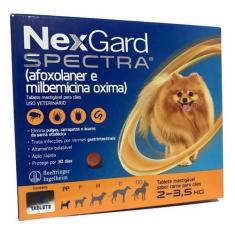 Imagem de Nexgard Spectra Antipulgas E Vermífugo Cães 2 A 3,5 Kg 1 Cp - Boehring