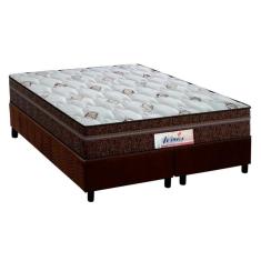 Imagem de Cama Box King: Colchão Molas Ensacadas Probel Masterpocket Prodormir Miami + Base Brown(193X203)
