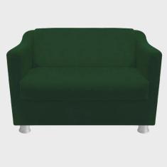Imagem de Namoradeira Tilla Decorativa 2 Lugares Suede Verde - Neros Interiores