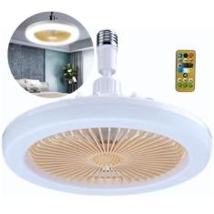 Imagem de Ventilador De Teto E Lâmpada Luminária Led Bivolt 2 Em 1 Com Controle