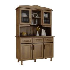 Imagem de Armário Cristaleira Cozinha Brasil Imbuia 3 Gavetas 5 Portas Cavazotto