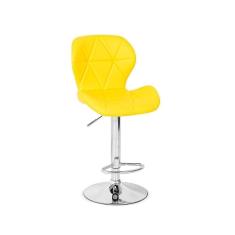 Imagem de Banqueta Slim Couro Pu Regulagem de Altura Amarela