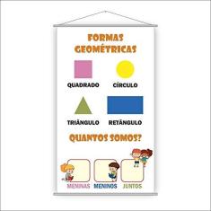 Imagem de Banner Pedagógico Escolar - Formas Geométricas 80x50cm