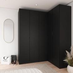 Imagem de Guarda Roupa Modulado De Canto 5 Portas 3 Peças Hera Cabecasa Madeiram