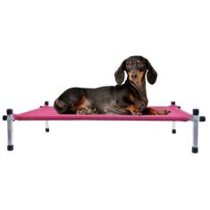 Imagem de Cama Suspensa Para Cachorro Gato Pet Médio 75X50x13 Rosa - Pet Best So