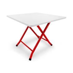 Imagem de Mesa Infantil Havai Dobrável Para Criança Desenhar Vermelho E Branco -