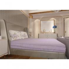 Imagem de Jogo De Lençol Zono Enxovais Cama Queen 3 Peças Malha 100% Algodão Flores Grandes Lilás