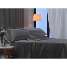 Imagem de Jogo de Cama 300 Fios Algodão Percal Nobless Appel Grafite - King
