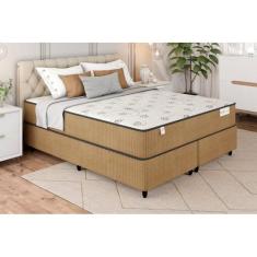 Imagem de Cama Box Marrom + Colchão Queen Smart Classic Marrom (158X198x64) - Mo