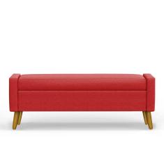 Imagem de Recamier Bau Londres 1,60m Suede Vermelho - Clique Decor