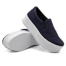 Imagem de Tênis Slip On Dk Shoes Com Elastico Sola Borracha E Detalhe Em Matelas