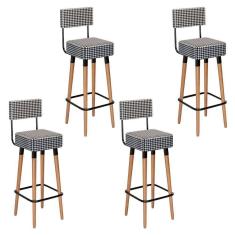 Imagem de Kit 4 Banquetas Barcelona Cor Cardan - Speciale Home Cardan