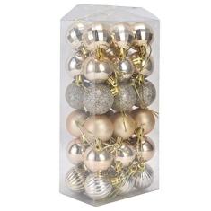 Imagem de 36 Unidades de Enfeites de árvore de Natal B Decorações Suspensas Inquebráveis ​​Pend de Natal para Festa de Feriado de FestivalPrata 4 Cm polegadas) Diâmetro Cada Em 36 Peças é