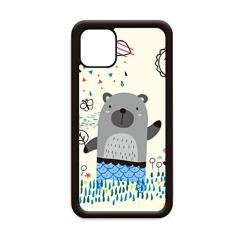 Imagem de Capa com desenho de rinoceronte Animal Blue Outline para iPhone 11 Pro Max para Apple Mobile Case