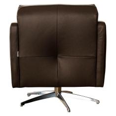 Imagem de Poltrona Giratória para Sala de Estar Astana Couro Capucino - Gran Belo