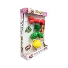 Imagem de Kit 3 Brinquedos para cães raças médias - cores sortidas