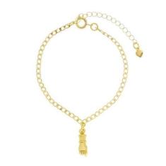 Imagem de Pulseira Infantil Com Pingente De Figa Folheado A Ouro - Jhulias Semi