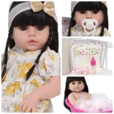 Imagem de Boneca Reborn Bebê Princesa Valentina 46cm Pode Molhar - Cegonha Rebor