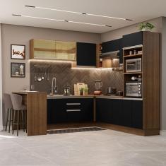 Imagem de Cozinha Completa 504001 Com Armário E Bancada Rustic/Preto