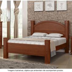 Imagem de Cama Casal Em Madeira Maciça 1,60 Itália Avelã