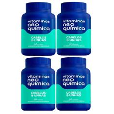 Imagem de Kit 4 Suplemento Cabelos E Unhas 60 Cápsulas - Neo Química