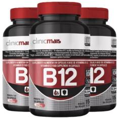Imagem de Vitamina B12 30 Cápsulas De 500Mg Kit Com 3 - Clinicmais