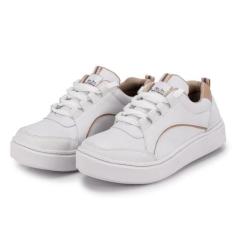 Imagem de Tênis Casual Feminino Sola Borracha Leve Fecho de Zíper